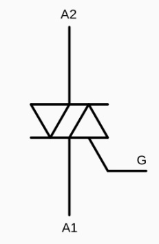 A TRIAC circuit symbol Triac circuit symbol